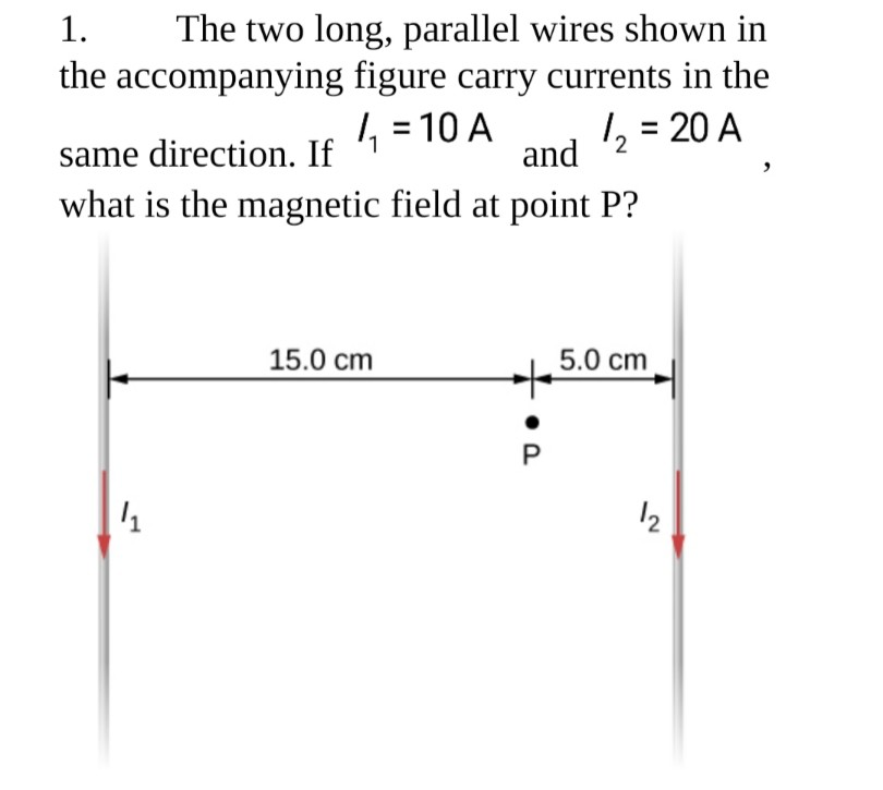 Solved The two long, parallel wires shown in the