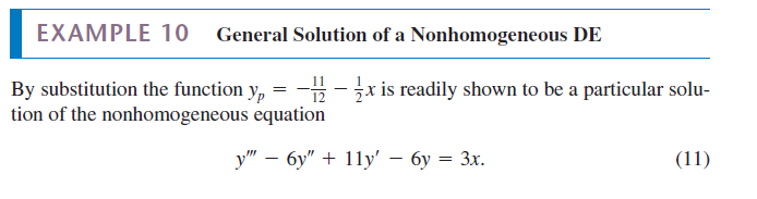 Solved By substitution the function yp=−1211−21x is readily | Chegg.com