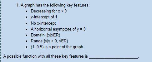 Solved 1. A graph has the following key features: - | Chegg.com