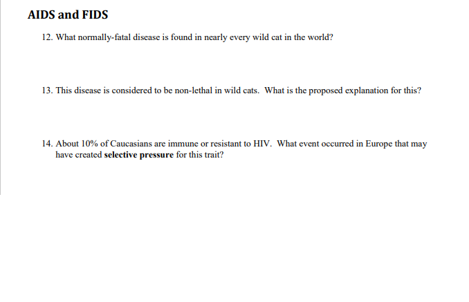 Solved 12. What normally-fatal disease is found in nearly | Chegg.com