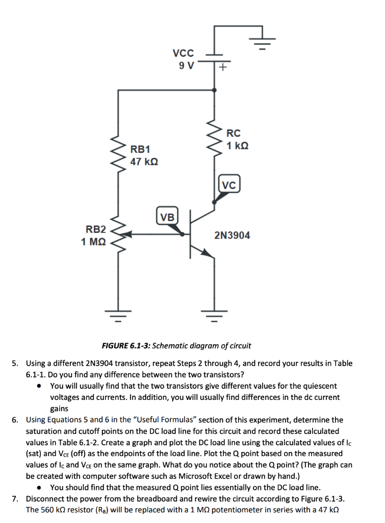 Solved LAB 6.1: Transistor Base Biasing PURPOSE AND | Chegg.com