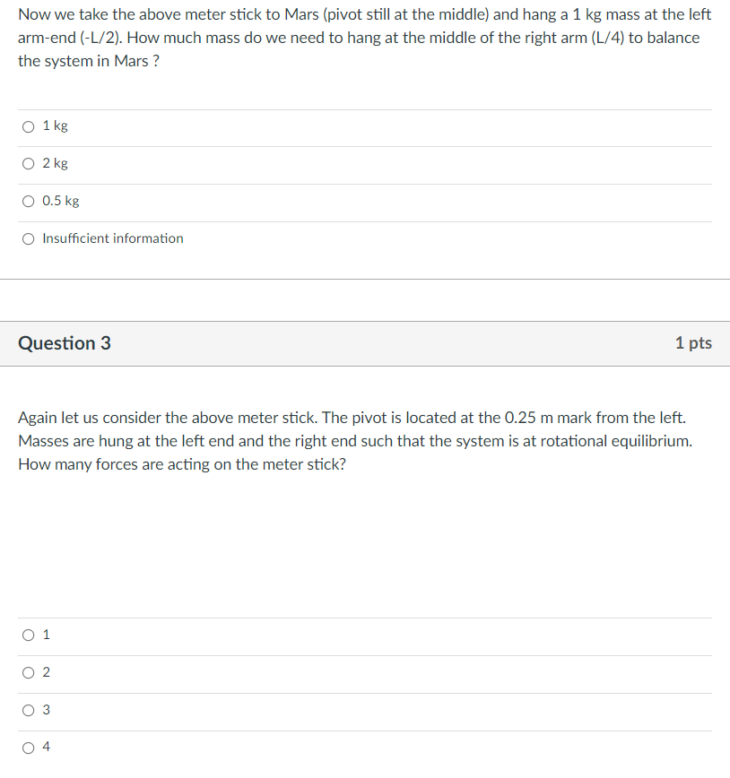 Solved U12 Length L Consider a meter stick of uniform mass