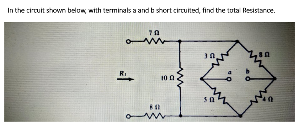 Solved In the circuit shown below, with terminals a and b | Chegg.com
