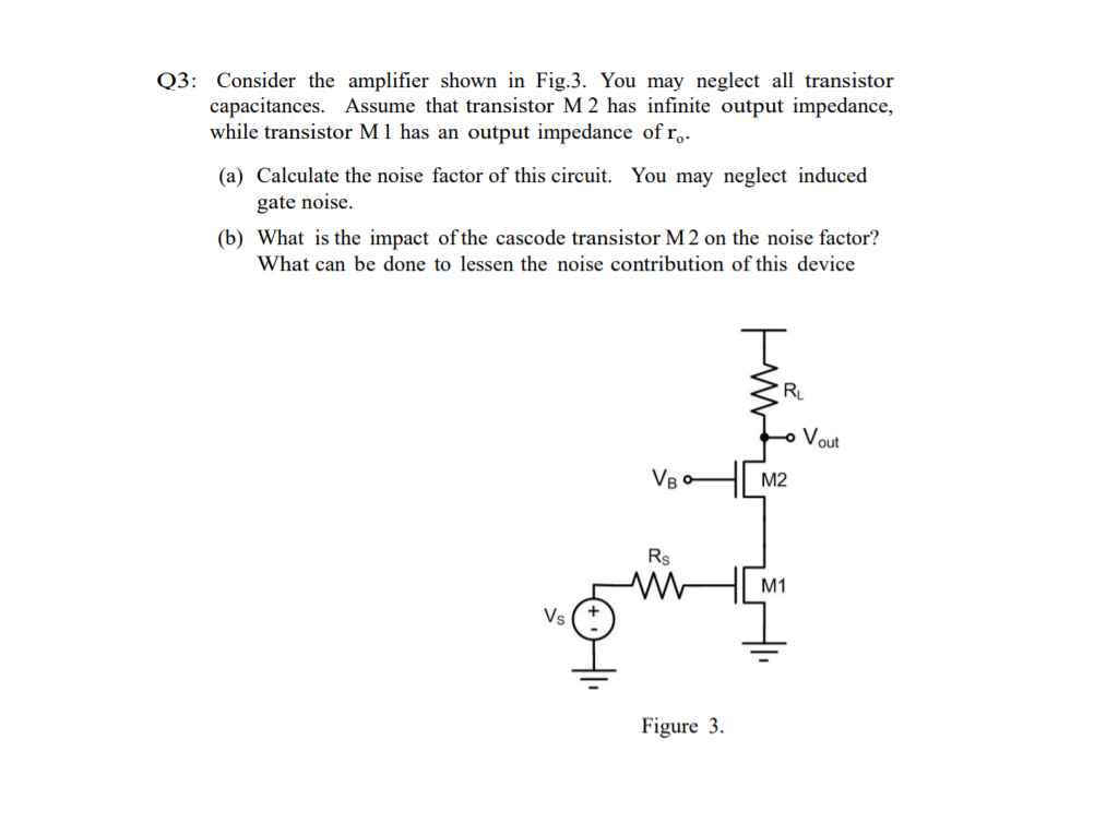 Solved Q1: Consider The Transistor With Capacitive Source | Chegg.com