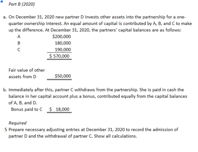 Solved Partnership A, B, And C Is A Law Firm. You Have Been | Chegg.com