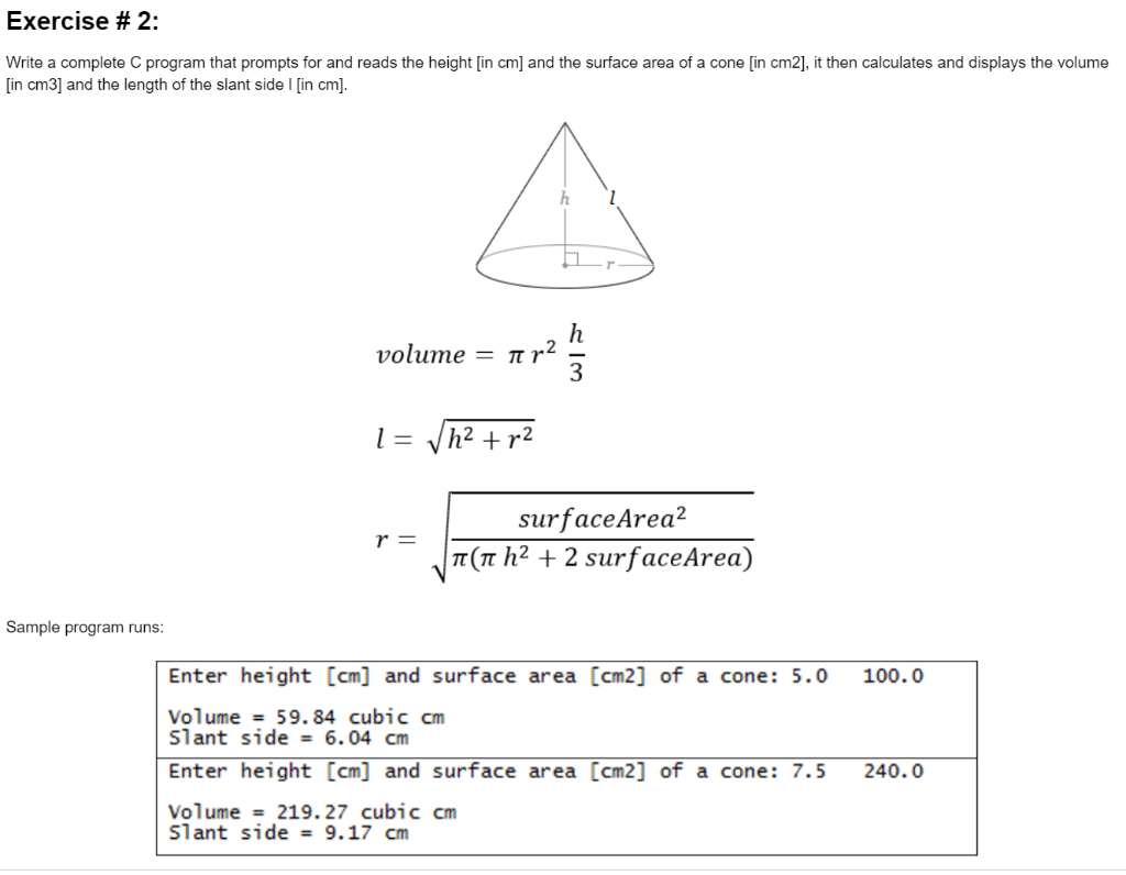 Solved Exercise # 29: Write a complete C program that prompts