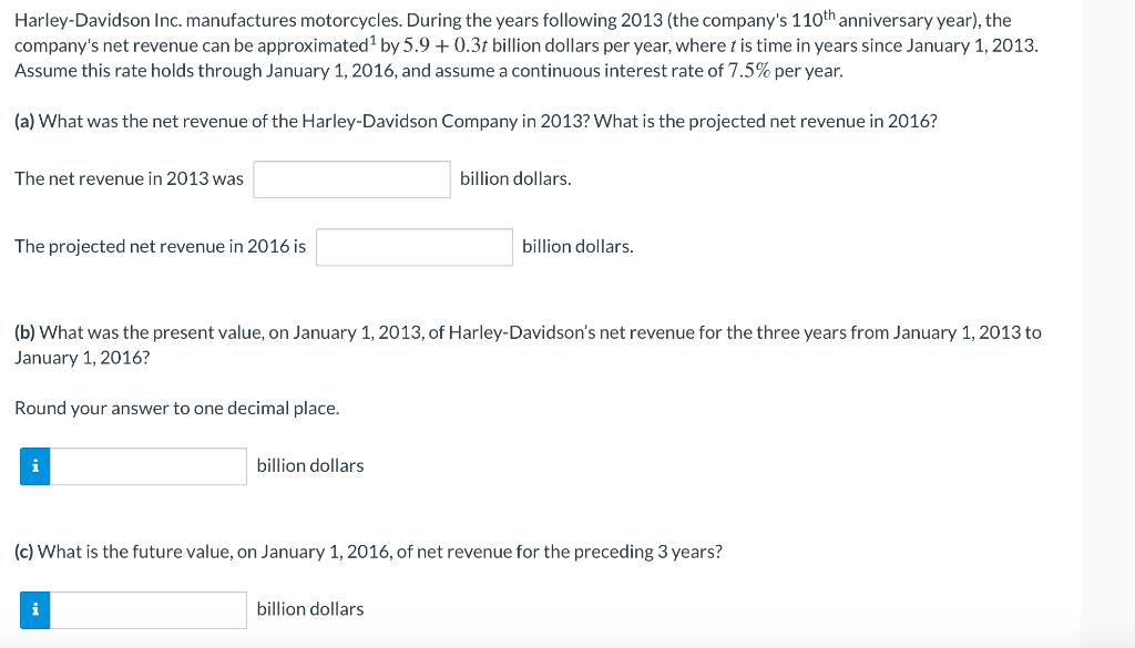 Solved Harley Davidson Inc Manufactures Motorcycles During Chegg