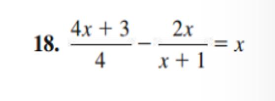 Solved 44x+3−x+12x=x | Chegg.com