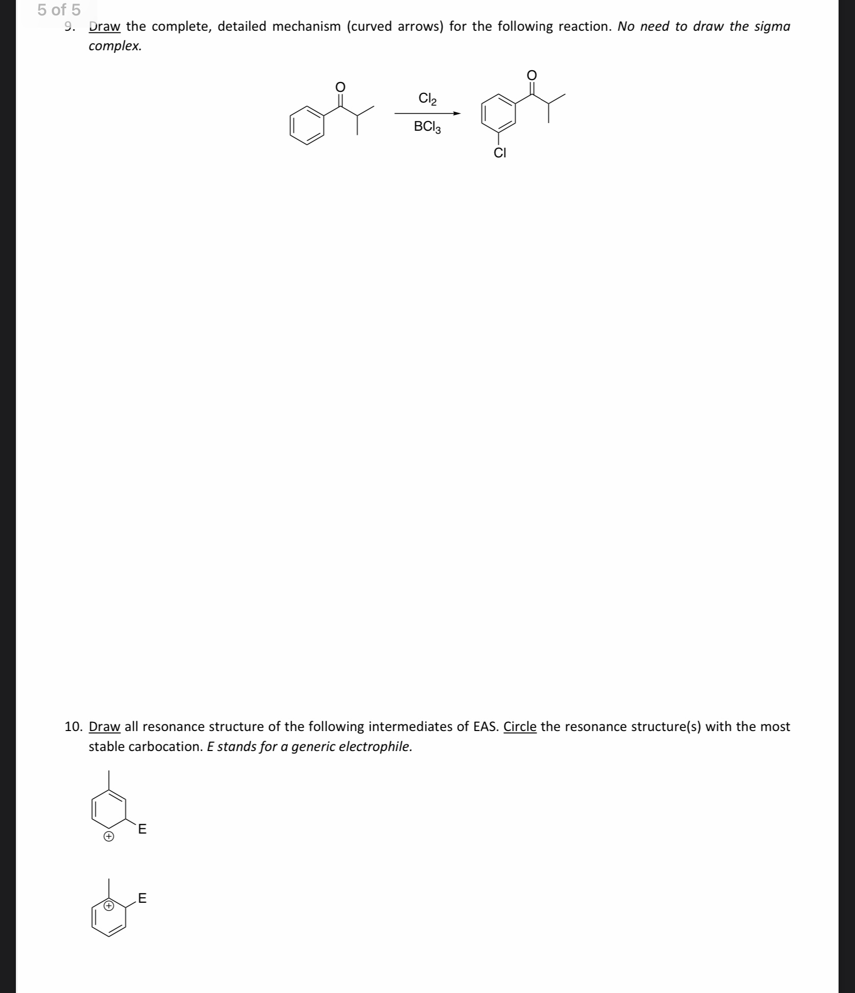 Solved 5 Of 5 9. Draw The Complete, Detailed Mechanism | Chegg.com