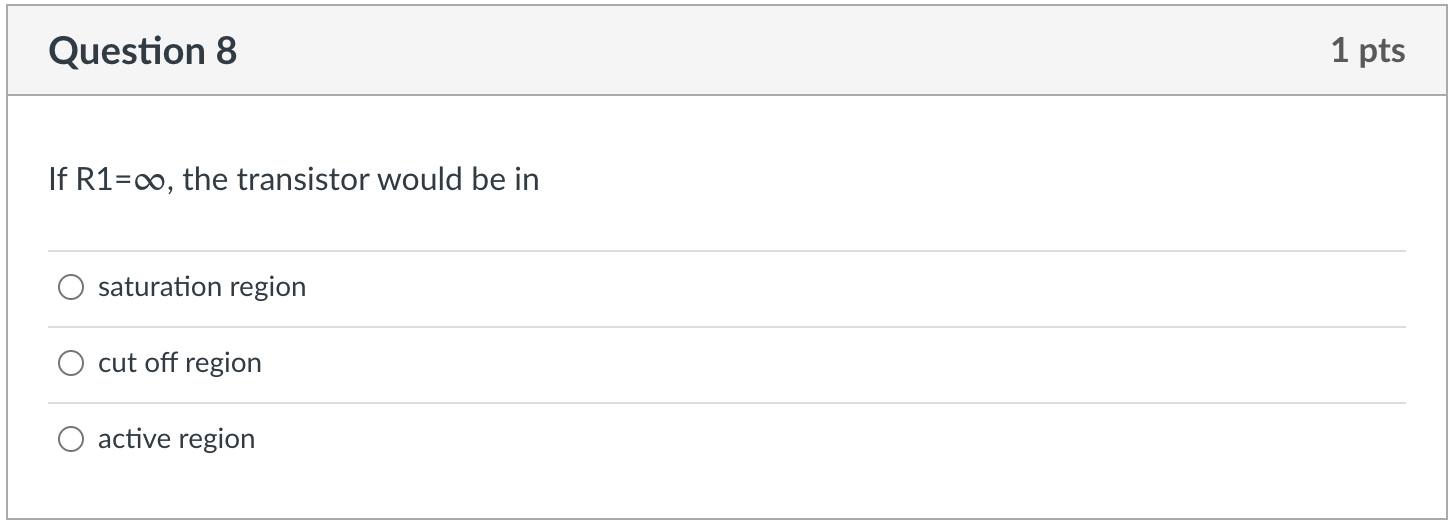 Solved For the BJT transistor circuit shown below, answer | Chegg.com