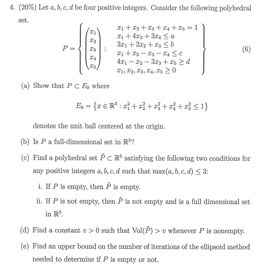 4. (20\%) Let A,b,c,d Be Four Positive Integers. | Chegg.com