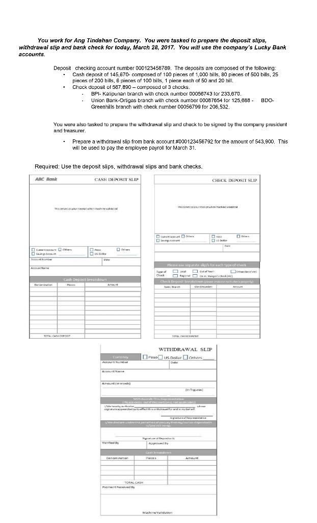 Sample Deposit Slip - Templates, Deposit, Slip