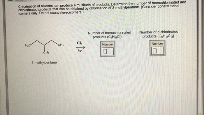 Solved Chlorination of alkanes can produce a multitude of | Chegg.com