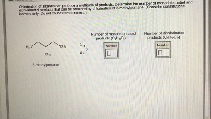 Solved Chlorination Of Alkanes Can Produce A Multitude Of | Chegg.com