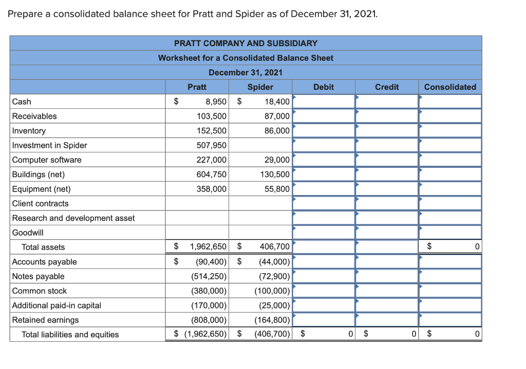 Solved Pratt Company acquired all of the outstanding shares | Chegg.com