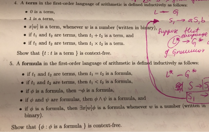 Solved 4. A term in the first-order language of arithmetic | Chegg.com