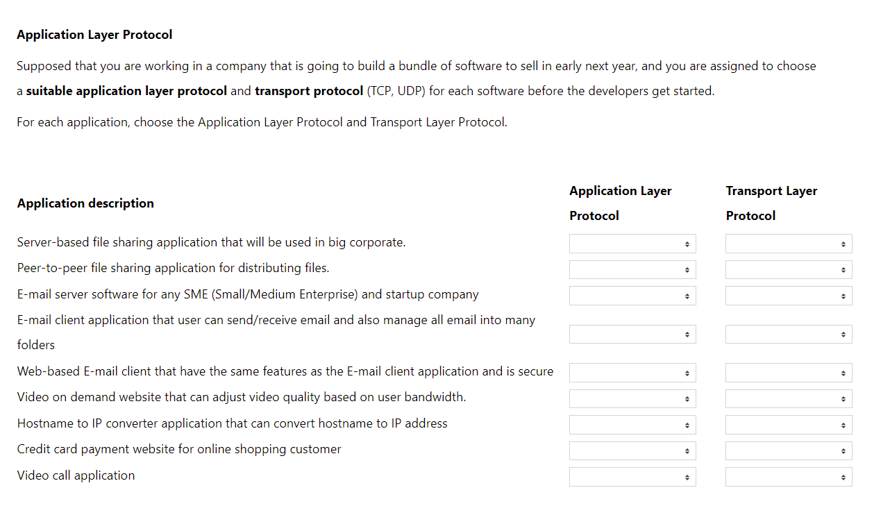 the http application layer protocol utilizes the transport layer protocol