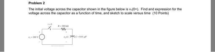 Solved Problem 2 The Initial Voltage Across The Capacitor | Chegg.com