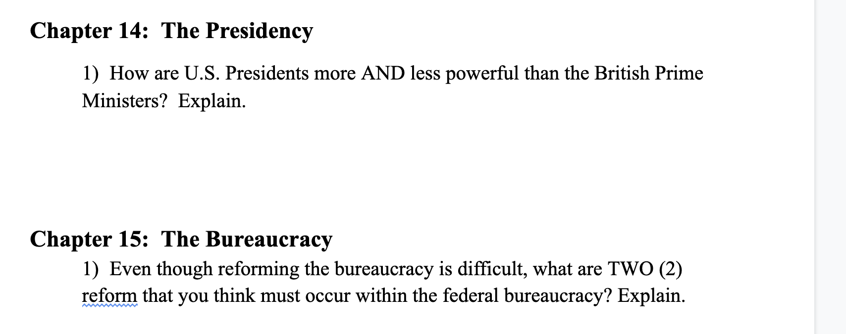 Solved Chapter 14: The Presidency 1) How Are U.S. Presidents | Chegg.com