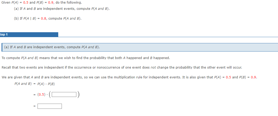 Solved Given P(A) = 0.5 And P(B) = 0.9, Do The Following. | Chegg.com