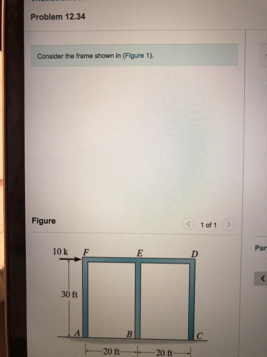 Solved Problem 12.34 Consider the frame shown in (Figure 1) | Chegg.com