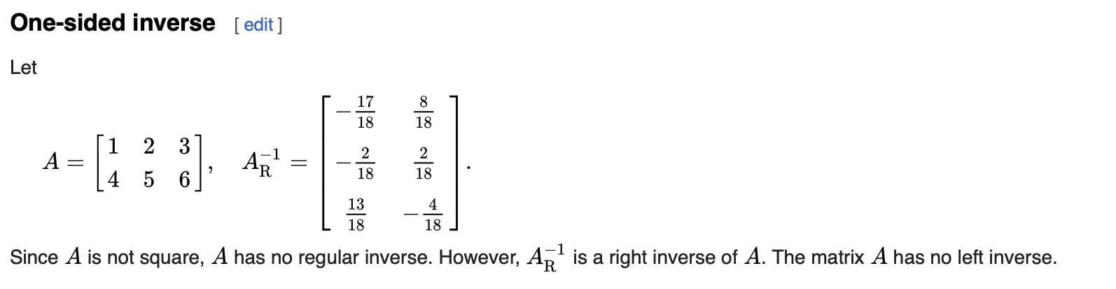 Solved One-sided inverse [ edit] Let | Chegg.com