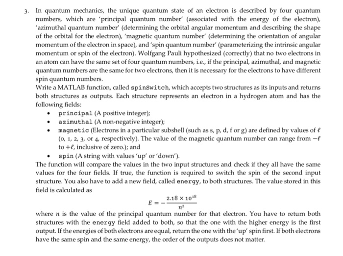 Solved 3. In quantum mechanics, the unique quantum state of | Chegg.com