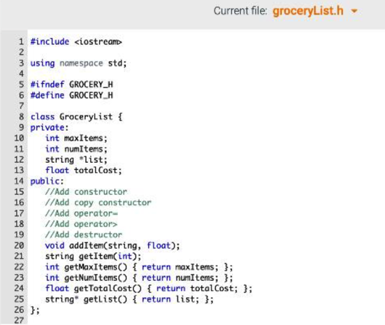Solved In this exercise, you will have to complete the class | Chegg.com