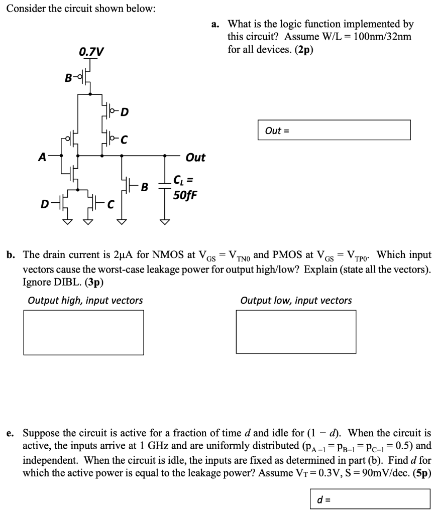 Solved Consider The Circuit Shown Below: A. What Is The | Chegg.com