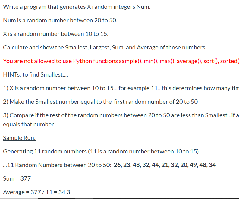 Solved Write A Program That Generates X Random Integers Num 2965