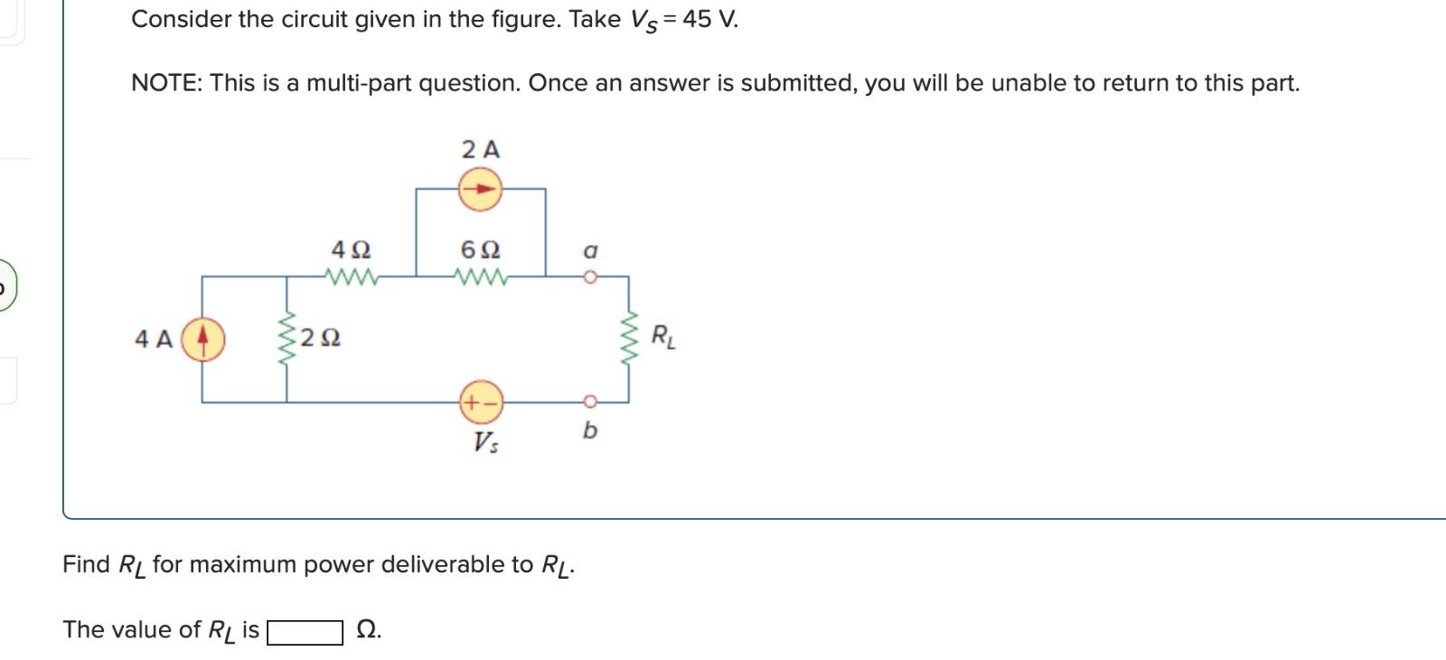 Solved Consider the circuit given in the figure. Take Vs =