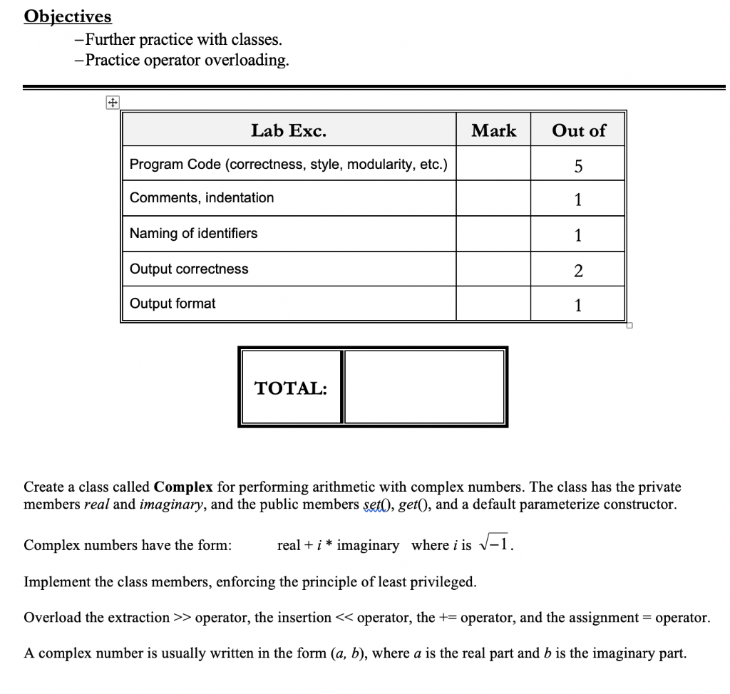 Solved Objectives -Further practice with classes. - Practice | Chegg.com