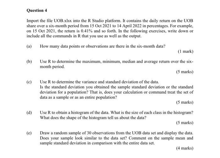 Solved Sample UOB data: 10/15/2021 0.41% 10/18/2021 | Chegg.com