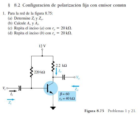 Solved 1. To Fig. 8.72. (a)Determine Zi And Zo; (b)Calculate | Chegg.com