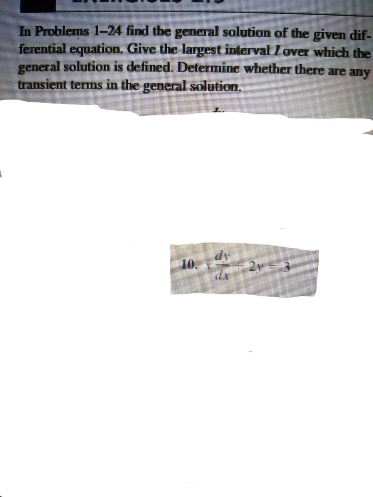 Solved In Problems 1 24 Find The General Solution Of The 8717