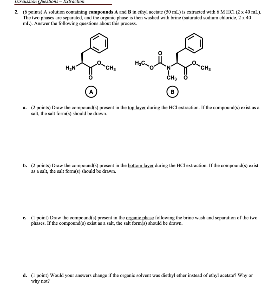 Solved 2. (6 Points) A Solution Containing Compounds A And B | Chegg.com