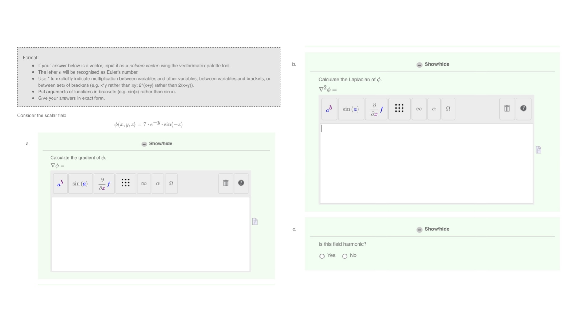 Solved Format:If your answer below is a vector, input it as | Chegg.com