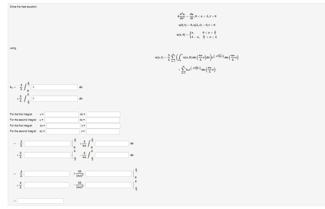 Solved Solve the heat equation | Chegg.com