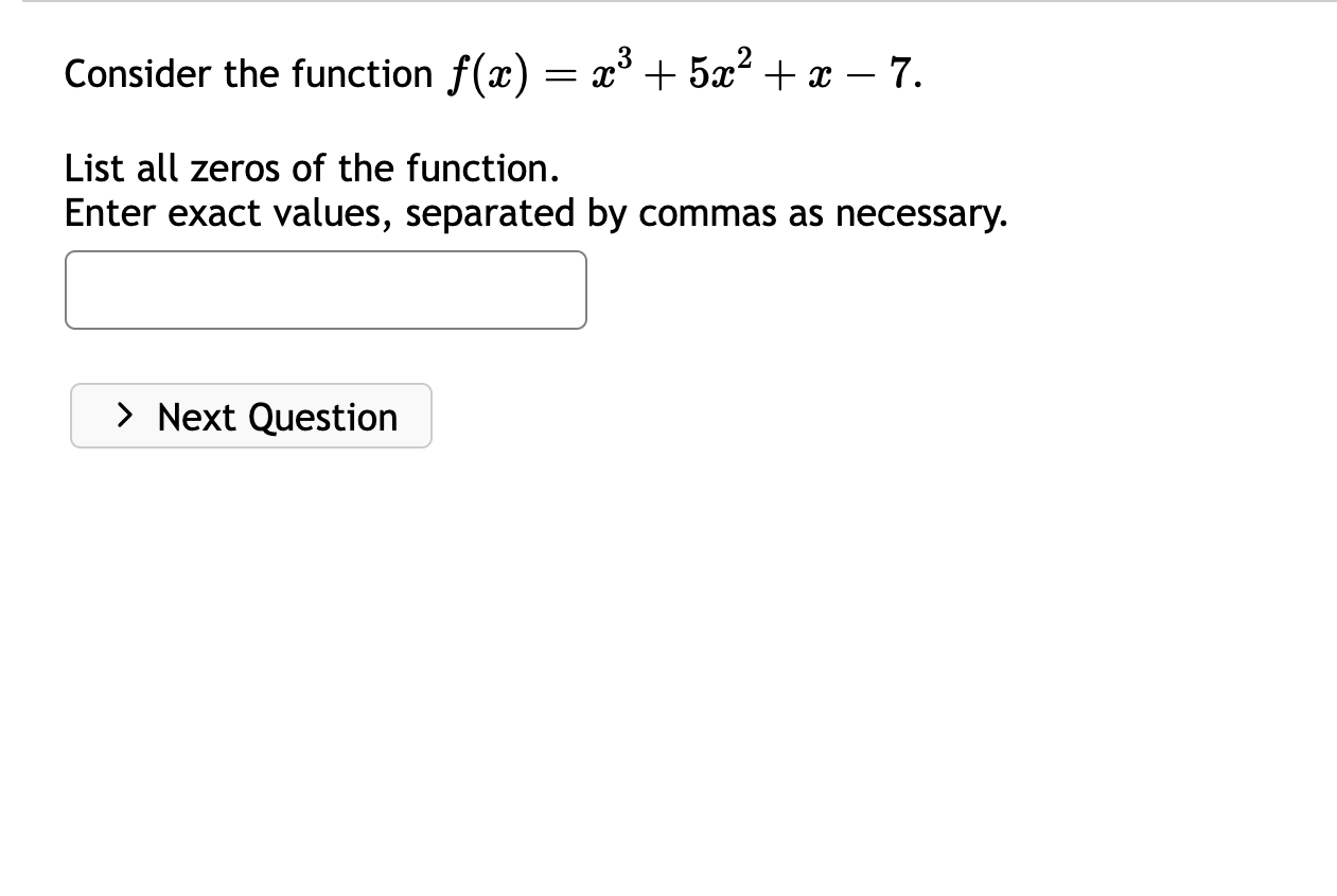 solved-consider-the-function-f-x-x3-5x2-x-7-list-all-zeros-chegg