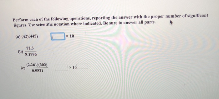 Solved Perform each of the following operations, reporting | Chegg.com