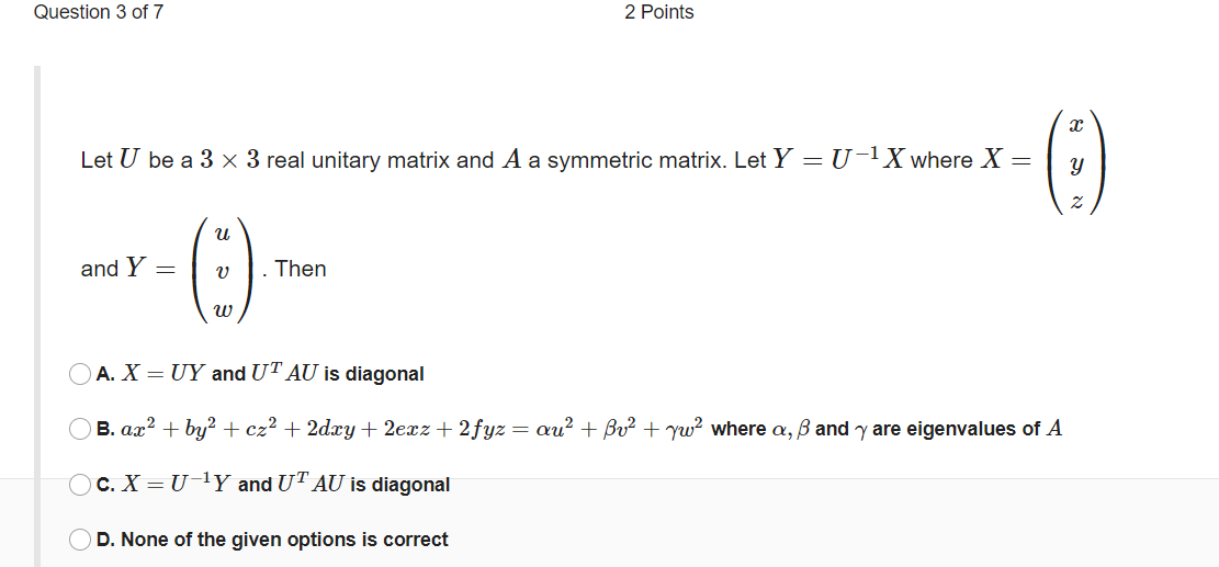 Solved Question 7 Of 7 5 Points Let C Be A Positive Real Chegg Com