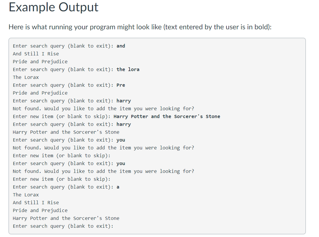 programming - programming assignment search engine in... Solved In this assignment, you will build a simple search | Chegg.com