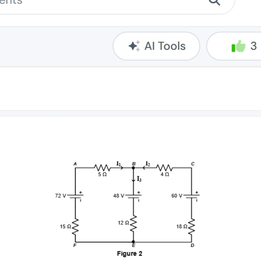 Solved calculate the values if I1, ﻿I2 ﻿and I3 | Chegg.com