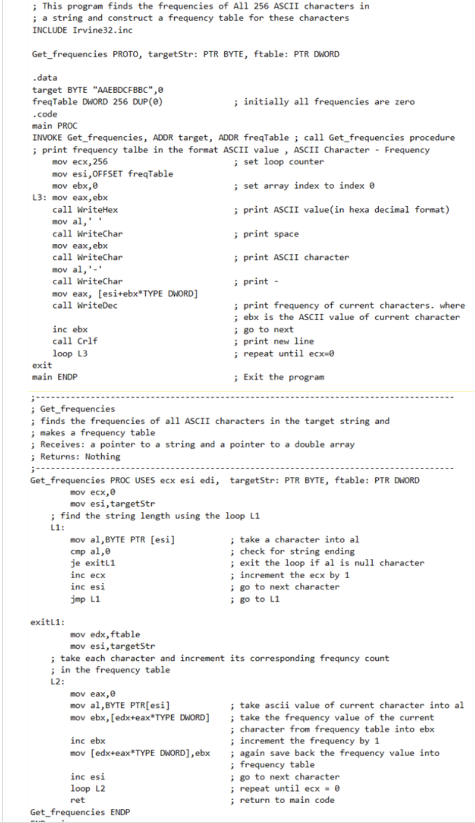 Solved (x86 assembly language programming) Write a | Chegg.com