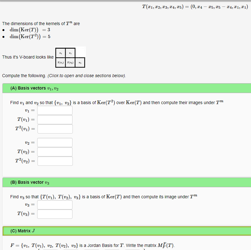 Solved T(T1, T2, T3, T4, T5) = (0, T4 25, 25 The dimensions | Chegg.com