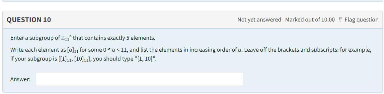 Solved QUESTION 10 Not yet answered Marked out of 10.00 P | Chegg.com