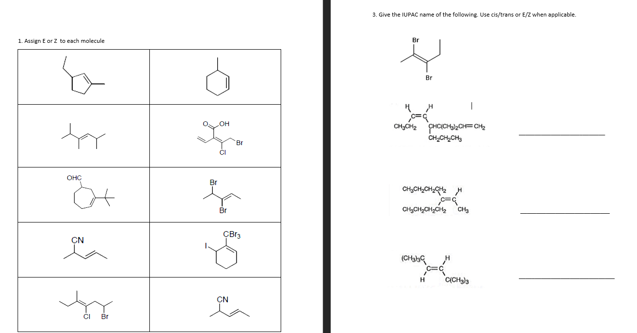 Solved 3 Give The Iupac Name Of The Following Use 0300