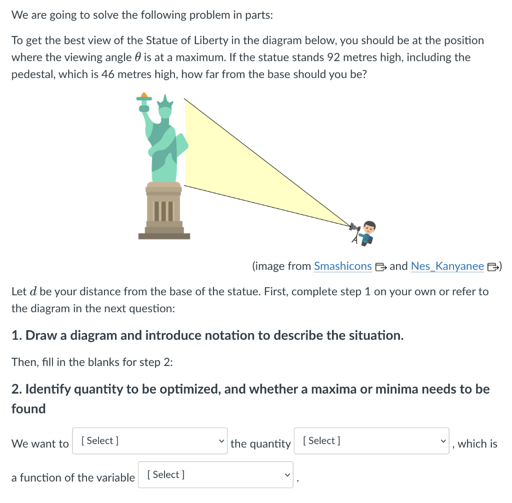 Solved Question 1. minimize / maximize x / t / d / y / | Chegg.com