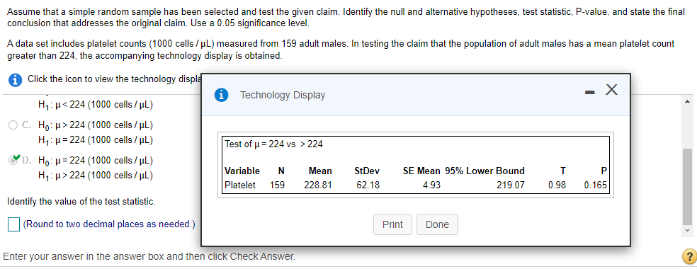 Solved Assume That A Simple Random Sample Has Been Selected | Chegg.com