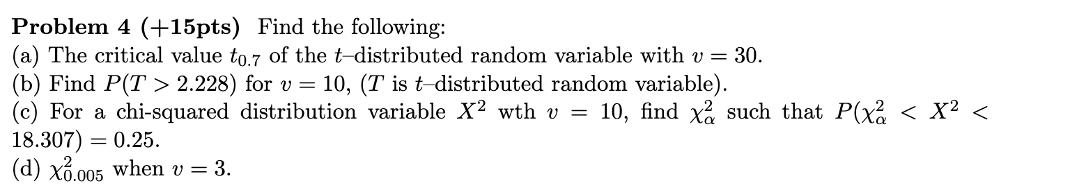 Solved Problem 4 (+15pts) Find The Following: (a) The | Chegg.com